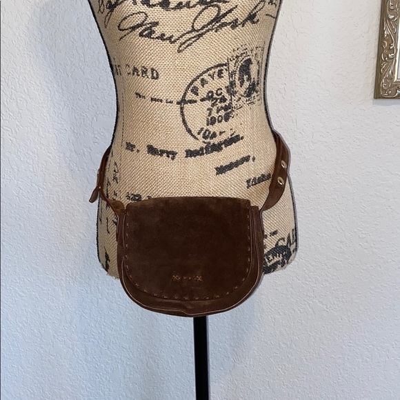 Elizabeth and James Zoe Brown Suede Saddle Bag - Picture 8 of 8